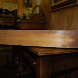 Louis XIII writing table in walnut, turned baluster x-shaped legs.