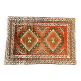 Vintage pure wool handcrafted oriental rug - 143cm x 208cm