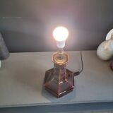 Vintage brown ceramic lamp base
