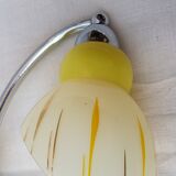 Wall lamp stainless steel and coloured opaline