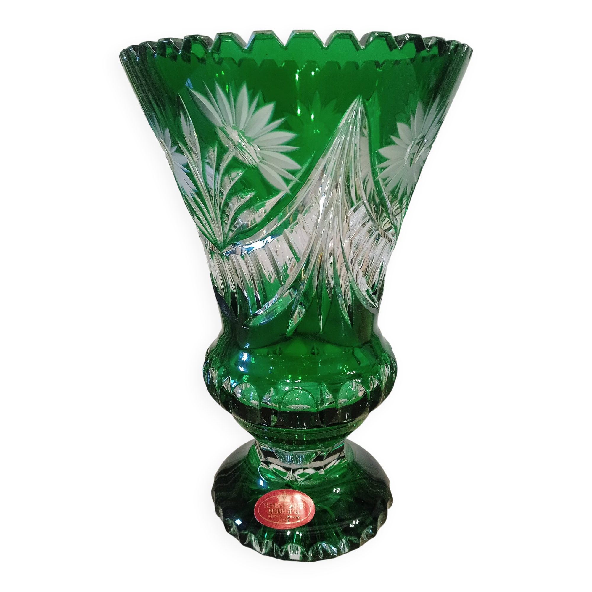 Schonborner Bleikristal crystal vase in perfect condition