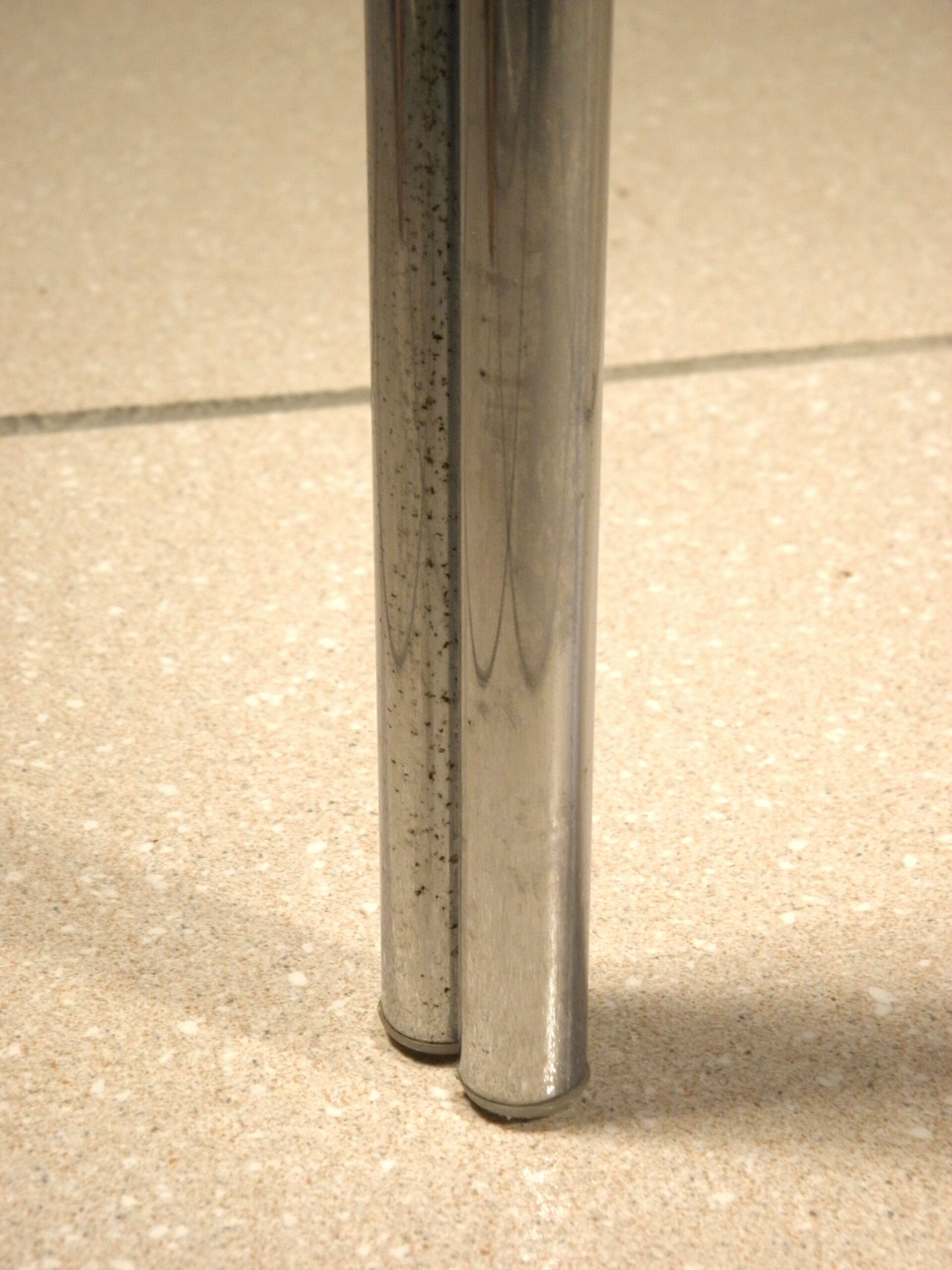 Coffee table chrome and glass 1970