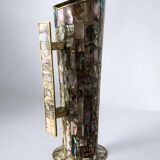 Abalone shell & alpaca pitcher, Mexico, 1970s