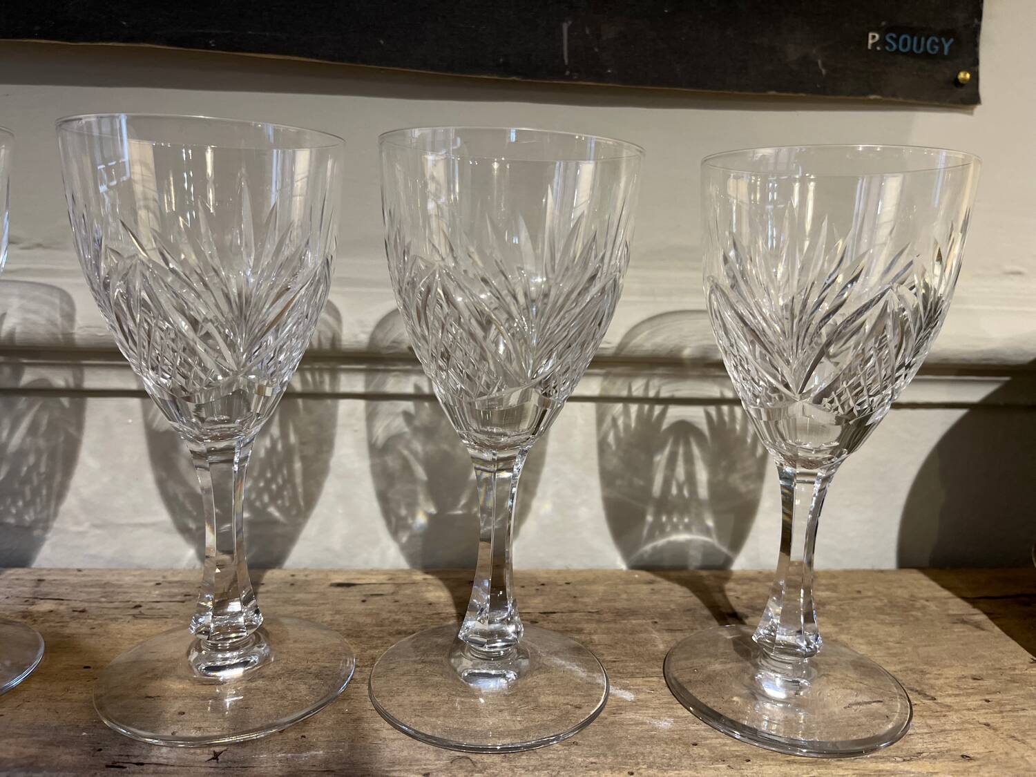 Beau lot de verres en cristal de Saint Louis