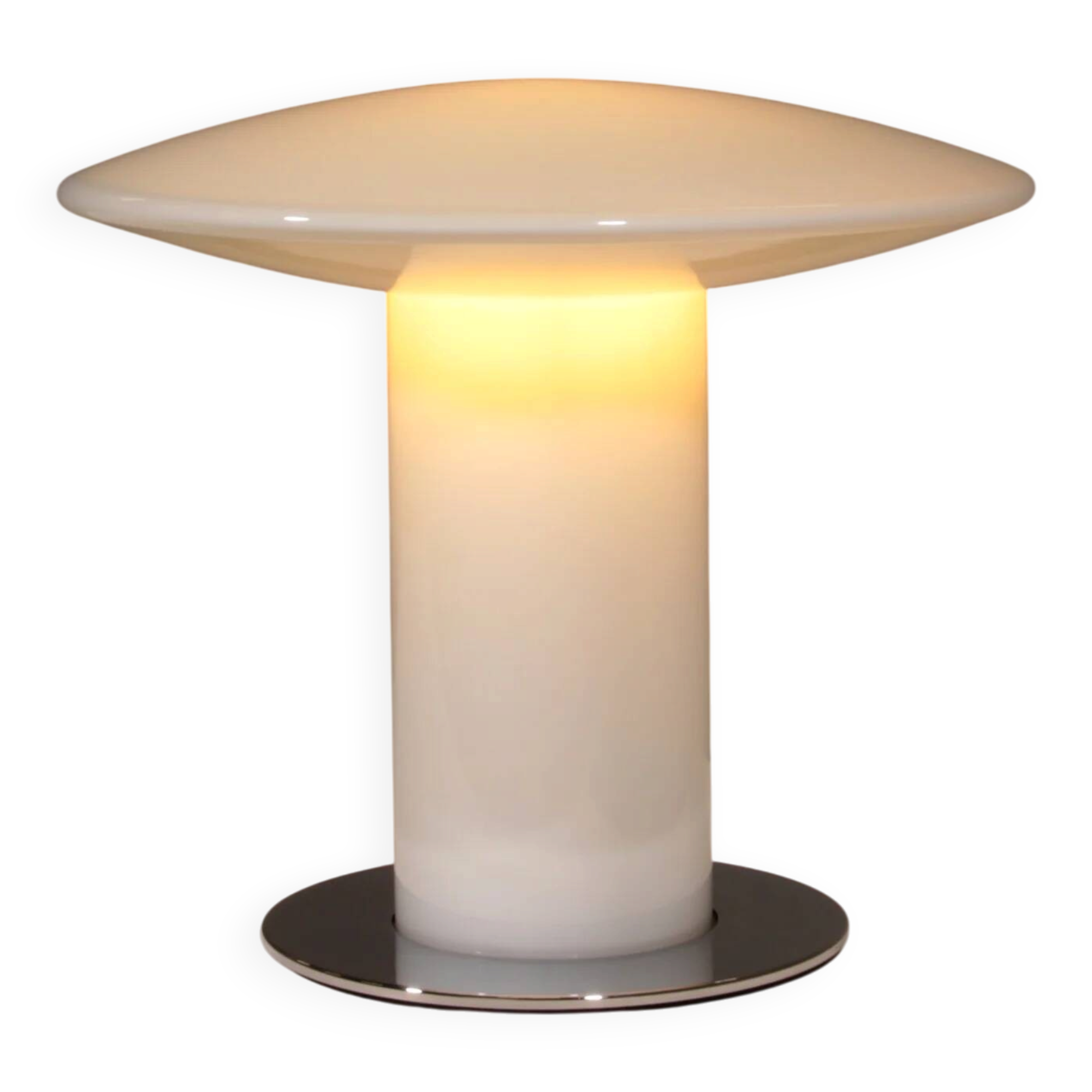 Glass mushroom table lamp attributed to Peill & Putzler, Germany, 1970s