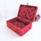 Sewing box padded with red silk, Napoleon III style