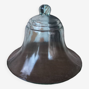Celadon green glass bell