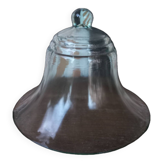 Celadon green glass bell