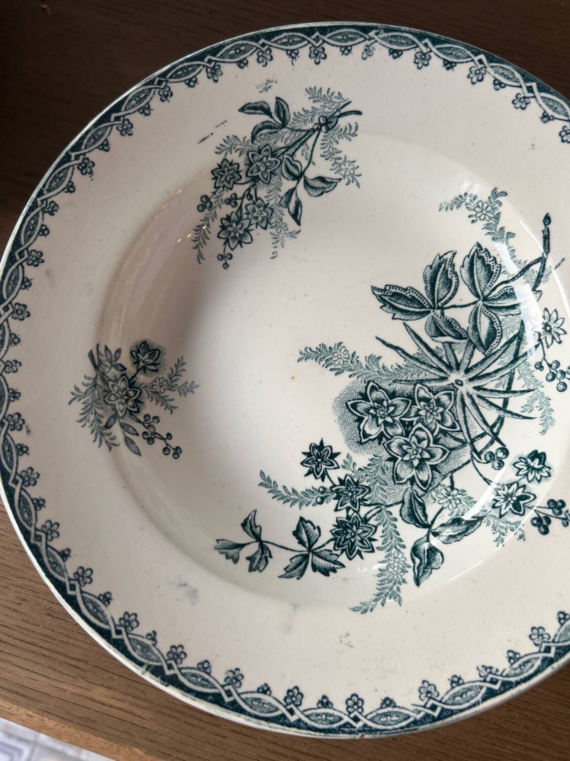 Assiettes en terre de fer Sarreguemines Margot