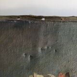 Oil on canvas ancient Bouquet of flowers