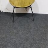 Vintage leather folding balloon chair