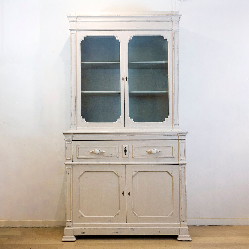 Antique Walnut Cupboard With Showcase, Spain, Late 19th Century