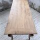 Farm table cherry wood with curved legs, 19th century.