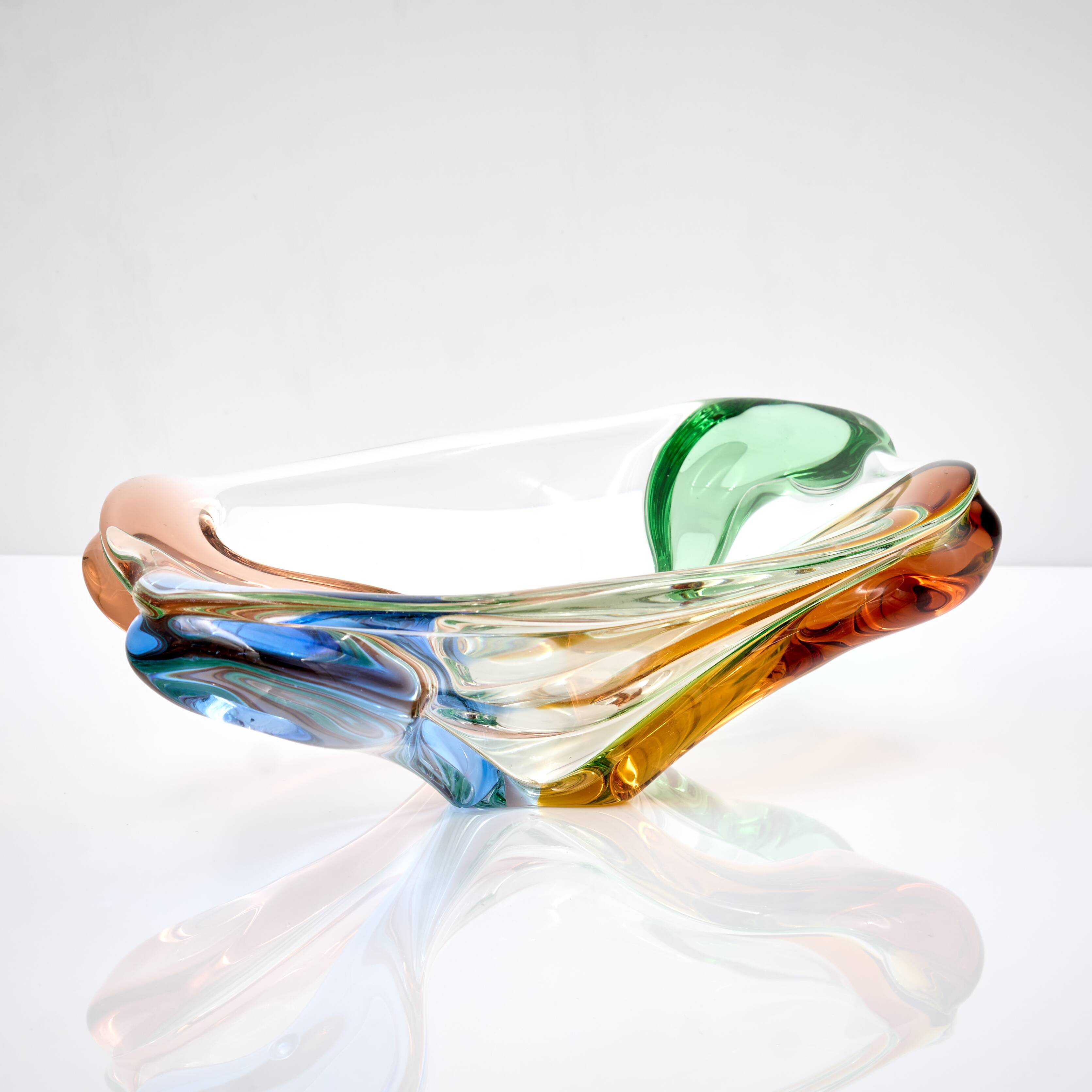 Vintage Multicolor Glass Bowl by František Zemek from Rhapsody Collection