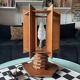 Lampe moderniste en bois - création d’ébénisterie artisanale 70’s