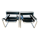 Set of 2 Gavina chairs in the style of the Wassily Chair (Model B3) by Marcel Breuer.