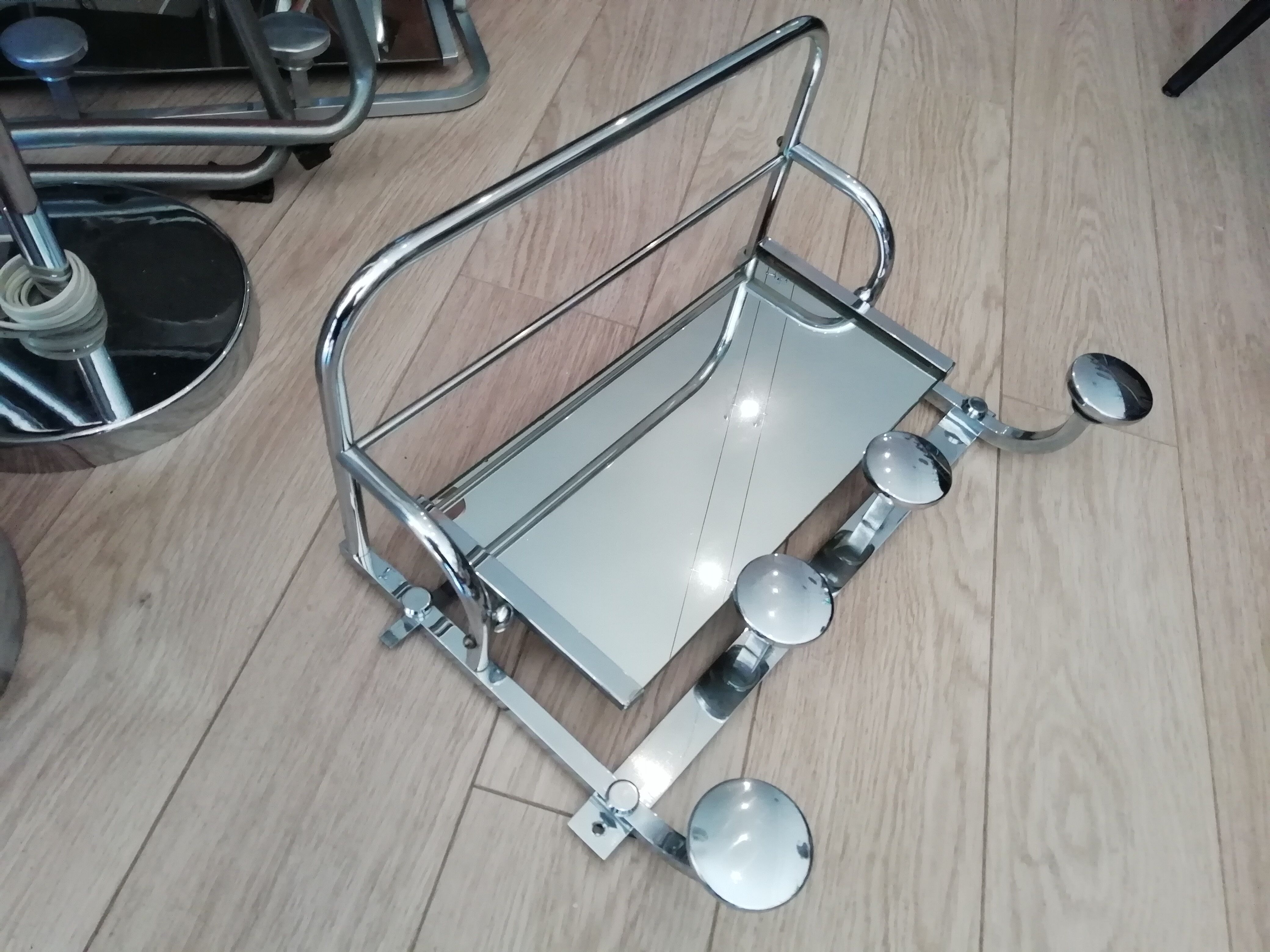 Porte manteaux chrome  miroir des années 50