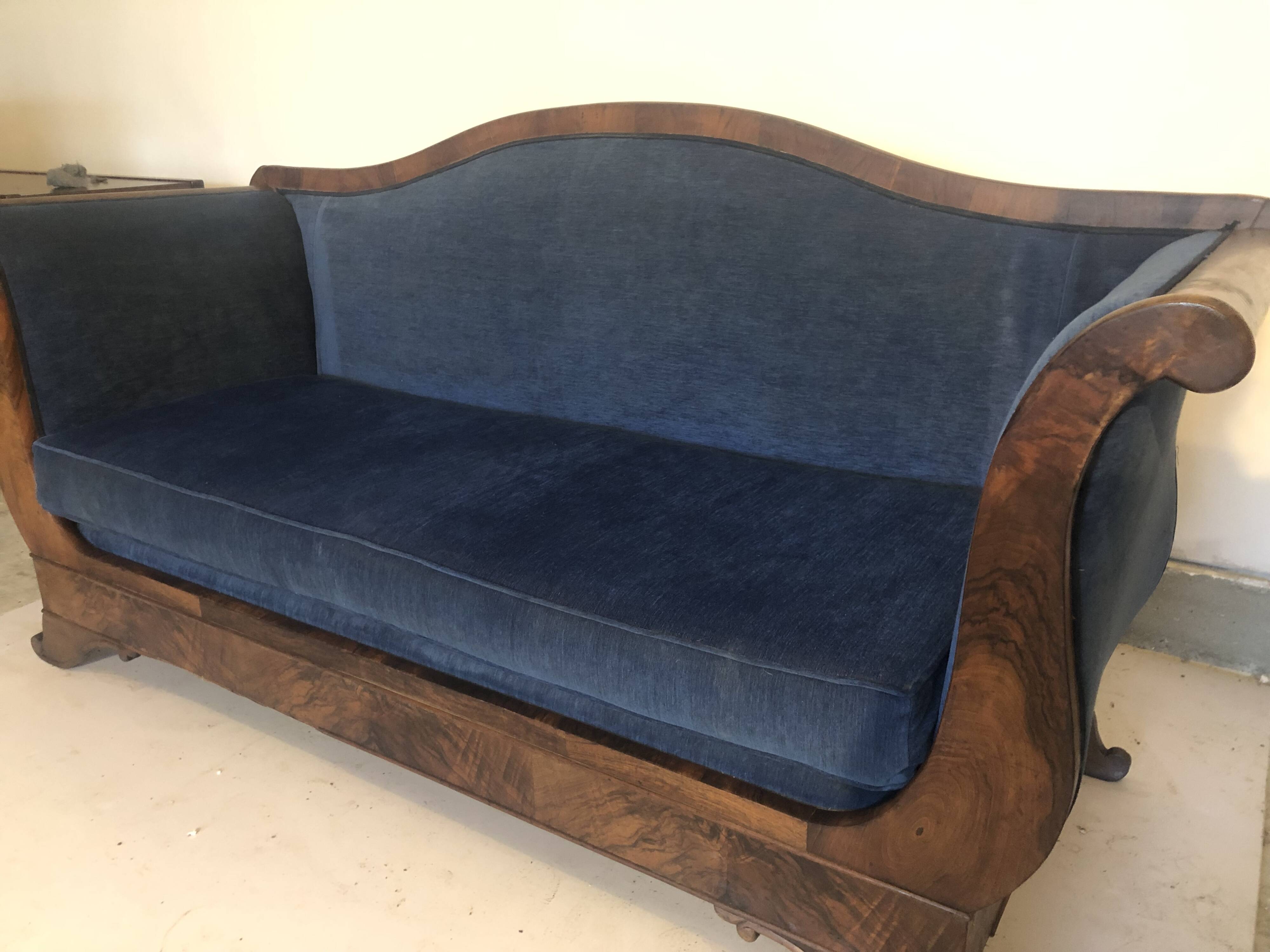 Velvet sofa