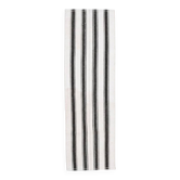 Black and white striped kilim rug 60 x 213 cm