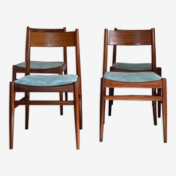 4 chaises vintage scandinave restaurées