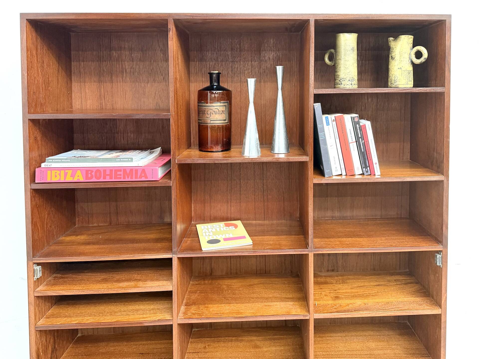 Teak and brass bookshelf designed by Peter Løvig Nielsen, CI.