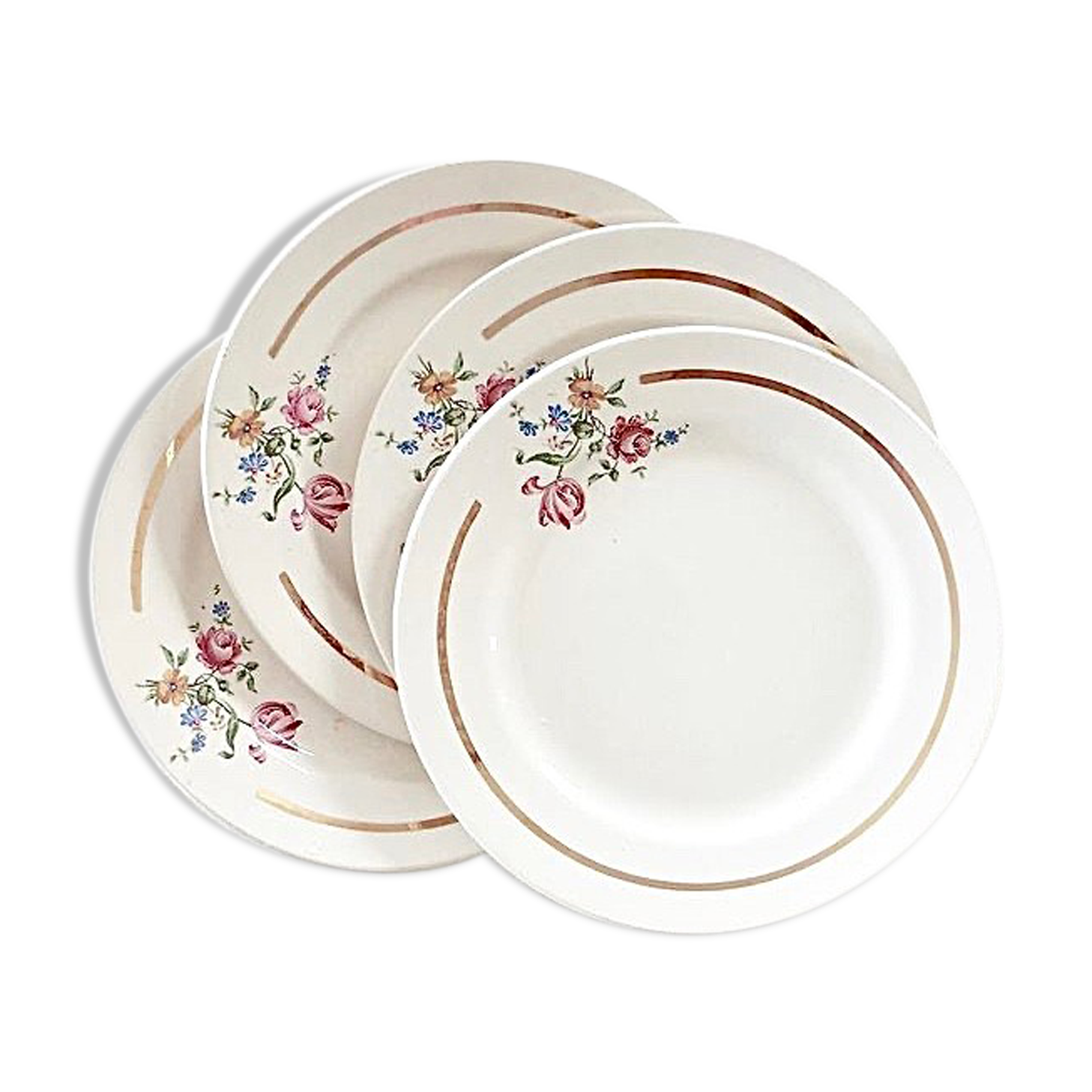 Lot de 4 assiettes à dessert Badonviller