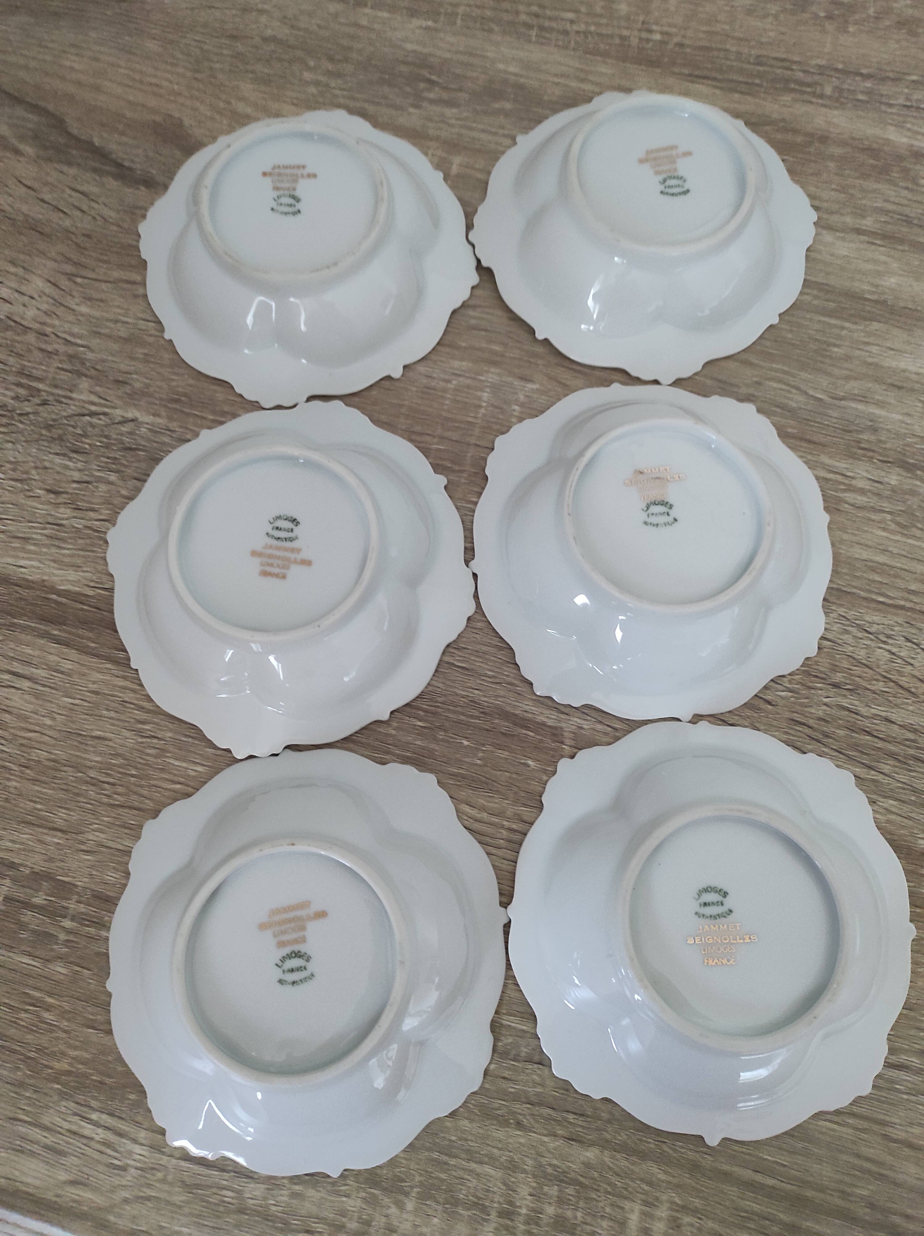 Set of porcelain bowls Jamet Seignolles