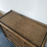 Rattan chest of drawers and canning