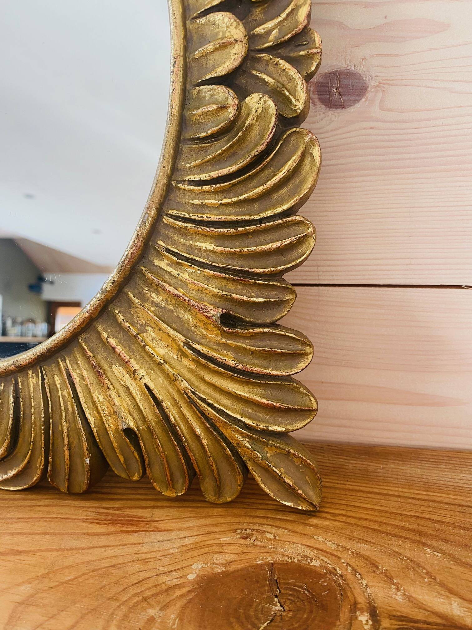 Vintage rectangle sun mirror