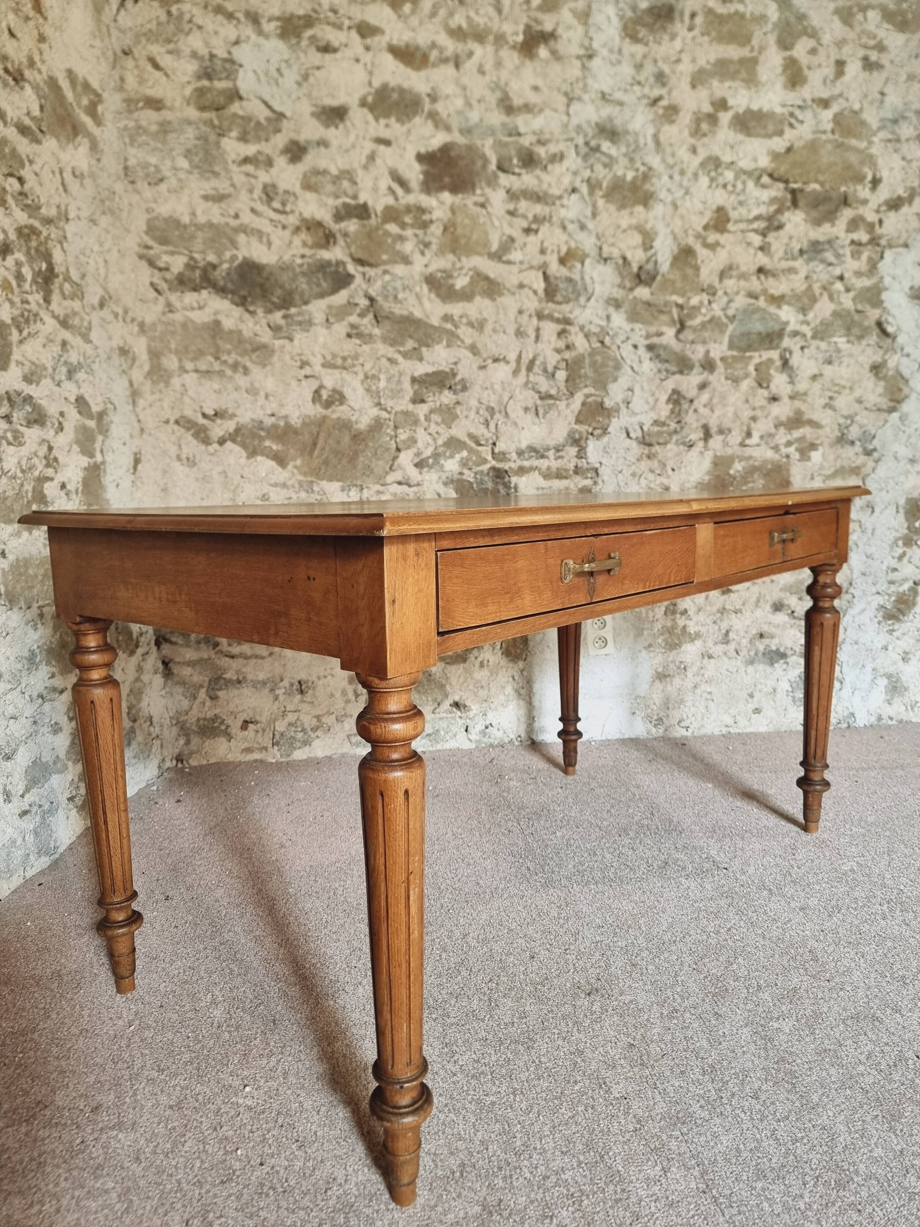 Antique Oak Table – 1930s Desk or Dining Table