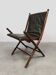 Chaise pliante en cuir vintage 'Chaise de campagne' 1950
