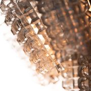 Vintage Austrolux Glass Chandelier: 1960s Mid-Century Modern Pendant Light