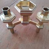Nagel's golden modular Scandinavian candlestick candlestick