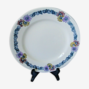 Assiette plate Longchamp terre de fer modèle Denise 23.5cm