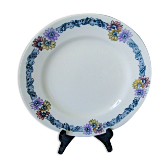 Assiette plate Longchamp terre de fer modèle Denise 23.5cm