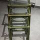 Vintage nesting table, green in colour.