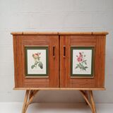 Split bamboo and rattan sideboard 50/60s