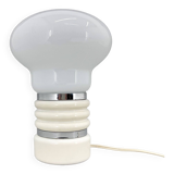 Mid-century Metal & Milk Glass Table Lamp, Italy