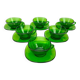 6 Large Vereco cups and saucers emerald green 70s