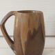 Lot 6 sandstone mugs varnished vintage 50s