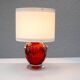 Red crystal glass lamp by Börne Augustsson for Åseda