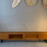 Vintage solid oak sideboard (shallow)