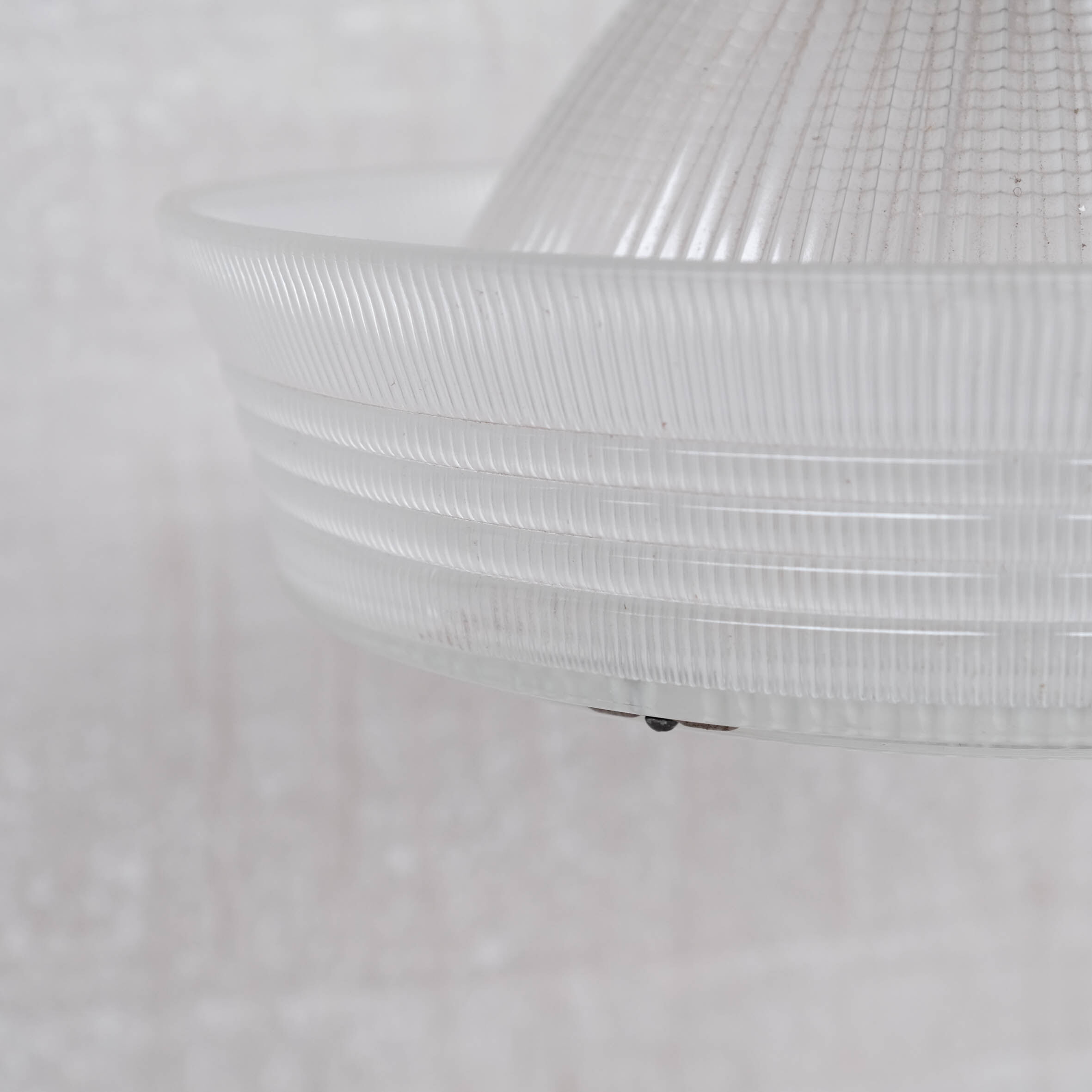 Glass and brass holophane antique pendant light