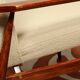 Scandinavian armchair and foot rest beige boucle design by H.lis