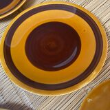 7 vintage flat plates Longchamp and Gien
