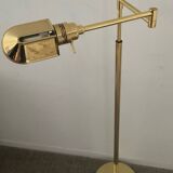 Brass reading floor lamp from the 1970s