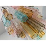 Contemporary Tronchi Murano Multicolor Glass Chandelier, Set of 2 or a Pair of Chandeliers