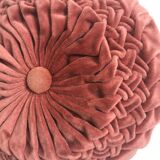 Lot of two pleated velvet cushions