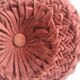 Lot of two pleated velvet cushions