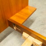 Scandinavian teak bed 1960 140x190 with table and light